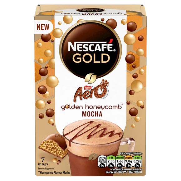 Nescafé Aero Golden Honeycomb Flavour Mocha (133g) 7 X 19g